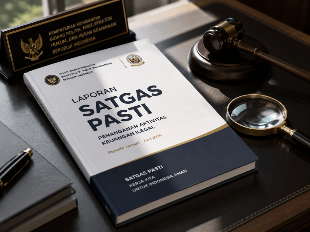 Dokumen statistik data penindakan ribuan entitas pinjaman online ilegal oleh Satgas PASTI OJK.
